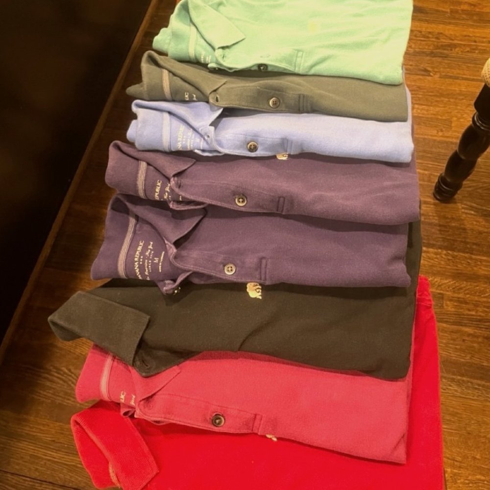 Mens Polo Shirts: Banana Republic - 8 polos BULK